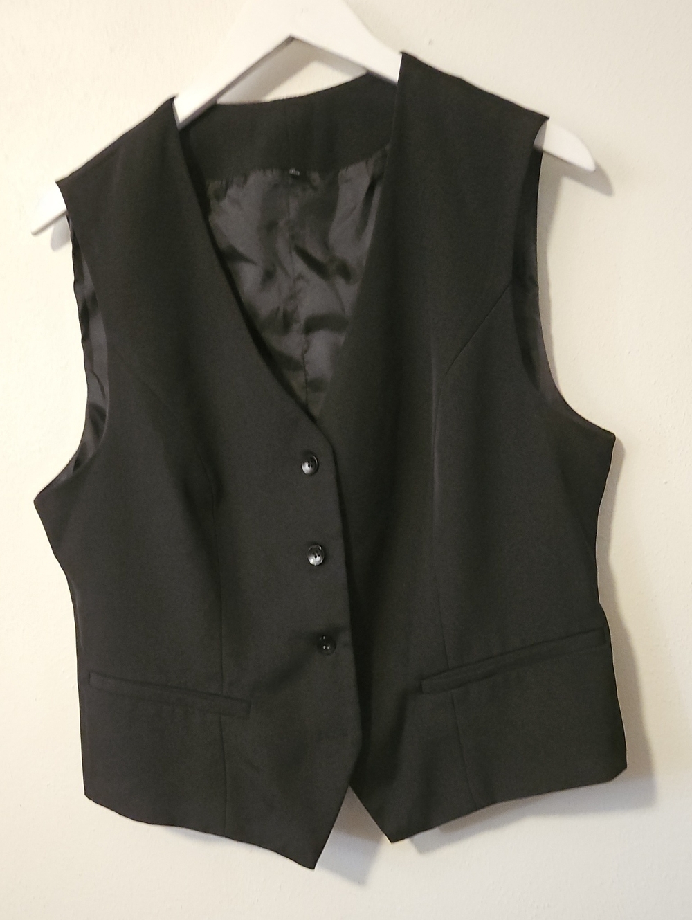 Women's Black Tailored Vest - Classic Sleeveless Blazer